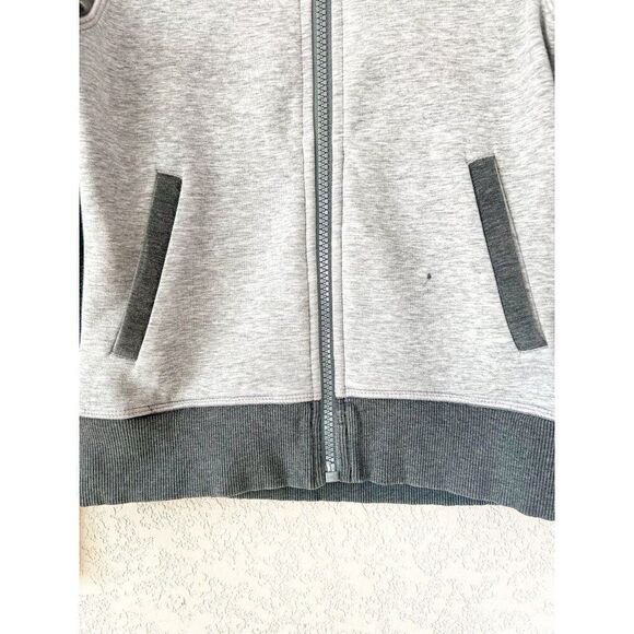 Athleta Girl Track Star Gray Zipper Jacket Size 6 - Picture 3 of 7